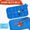 16-Hole Plastic Paint Brush Cleaner Washer & Paint Brush Holder with Palette Lid for Acrylic, Watercolor & Oil Paints